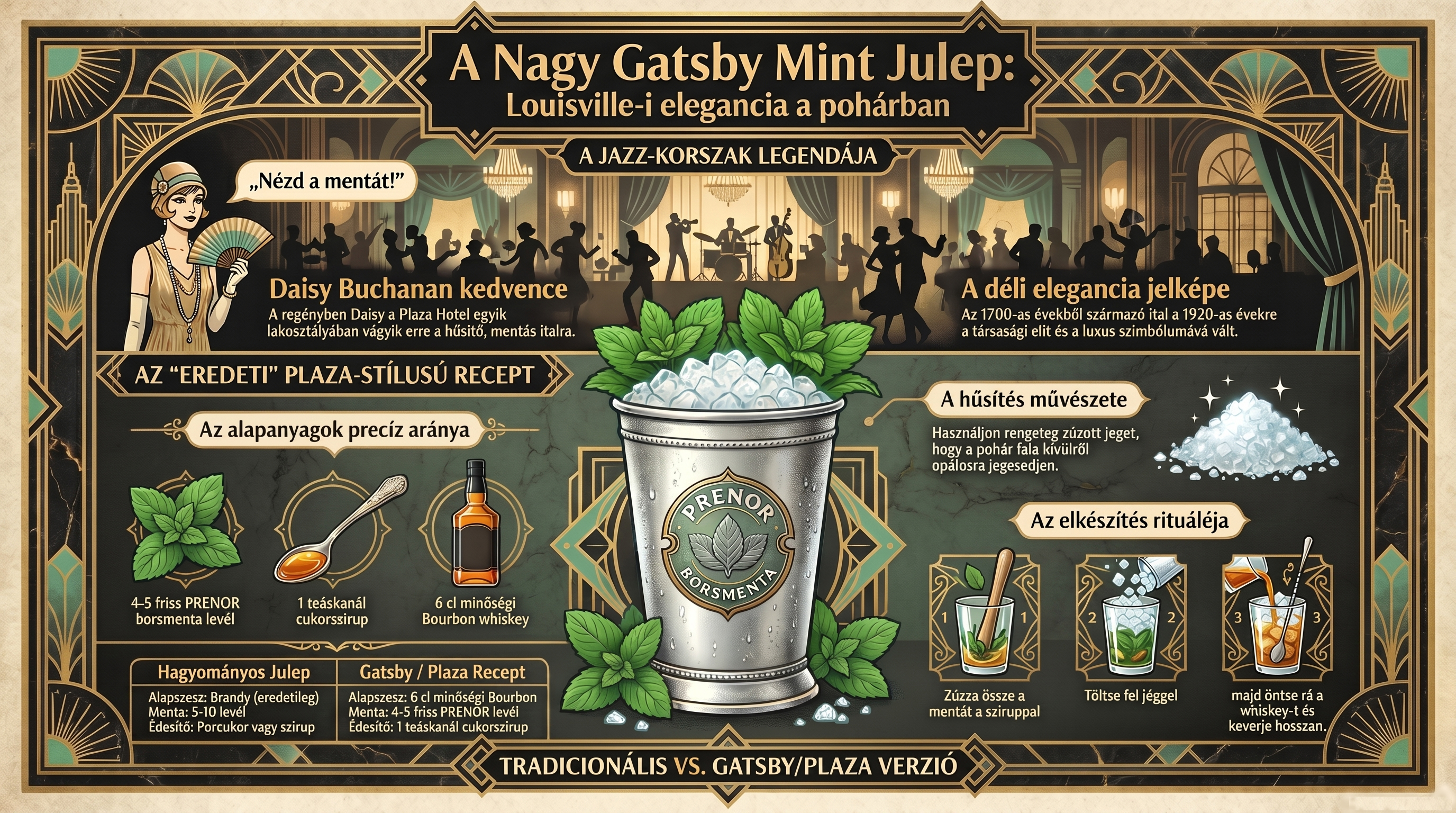 Mint Julep koktél a Nagy Gatsby világában