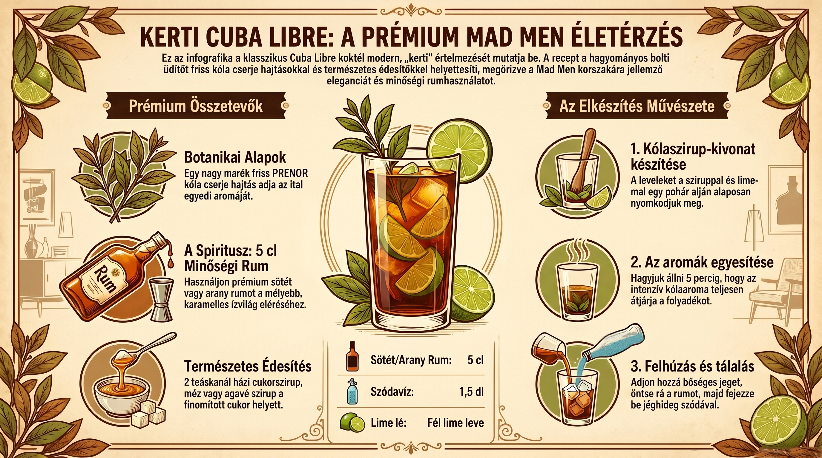 Egészséges, kerti Cuba Libre koktél recept Kóla cserje (Artemisia abrotanum Maritima) felhasználásával, PRENOR. Egészséges, kerti Cuba Libre koktél recept Kóla cserje (Artemisia abrotanum Maritima) felhasználásával, PRENOR.